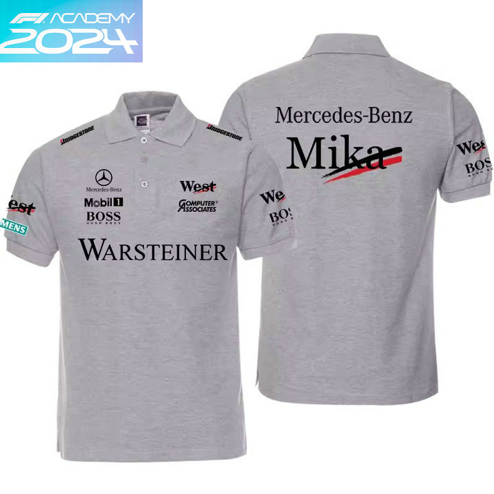 2024 Polo Mika Hakkinen Mercedes-Benz Coton Homme Manche Courte